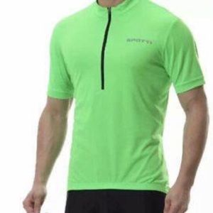 Spotti‎ Men’s Green Cyclist Bike Shirt L